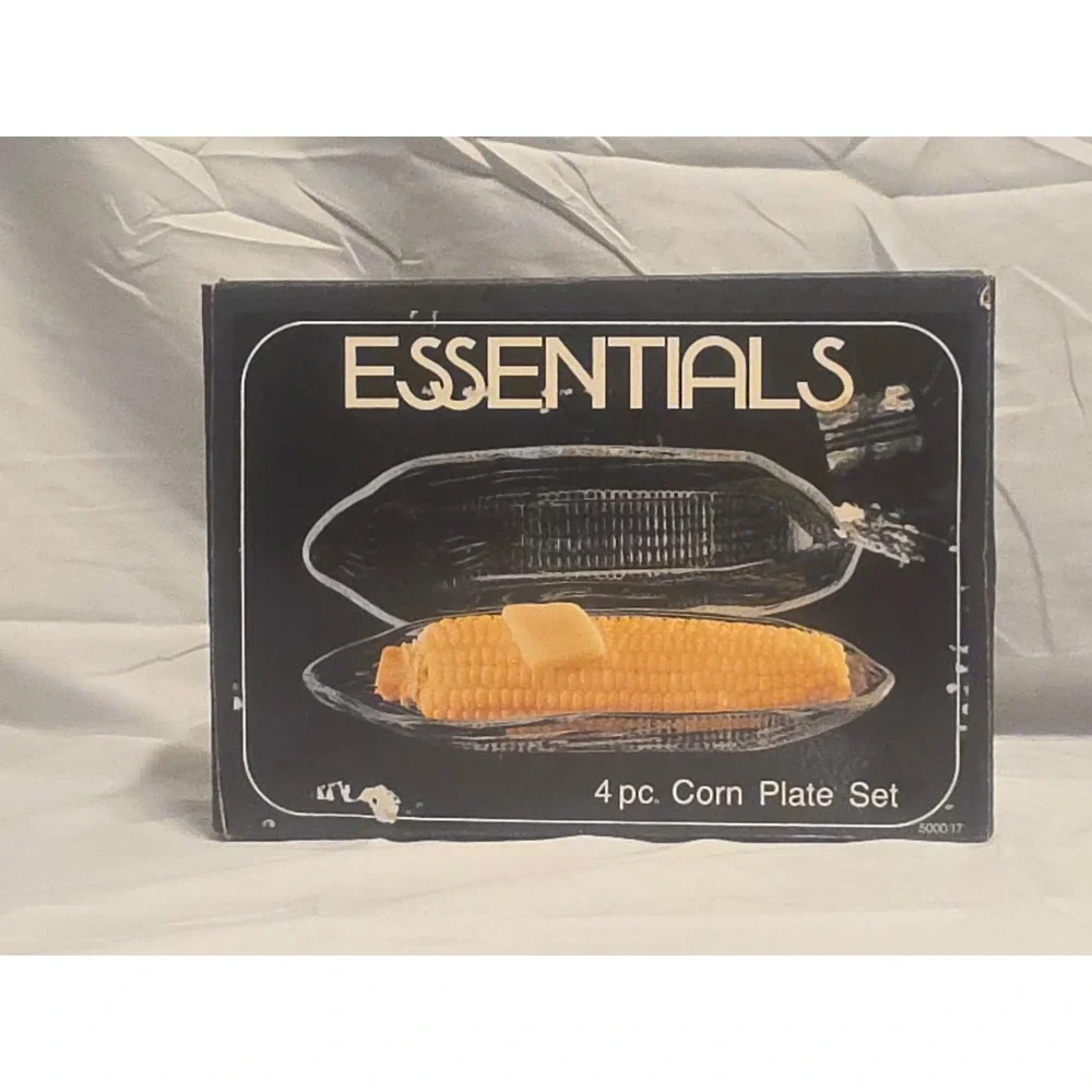 vintage Essentials 4-piece corn‎ plate set New In Box